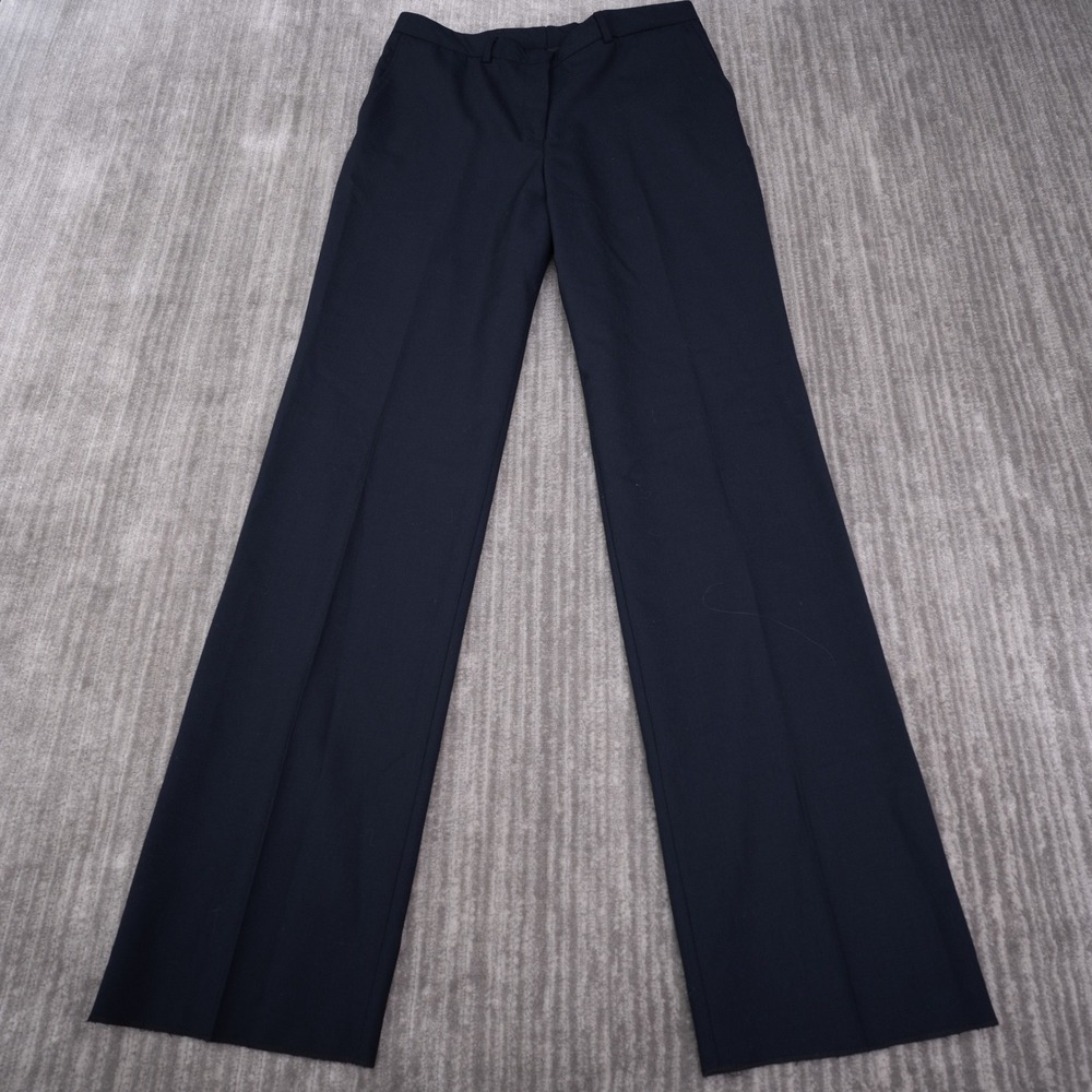 Edwards Dress Pants Women 12 UL Navy Blue New Poly Wool Woven 8733-007